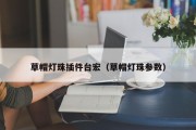 草帽灯珠插件台宏（草帽灯珠参数）