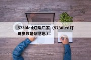 5730led灯珠厂家（5730led灯珠参数是啥意思）