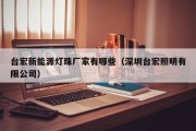 台宏新能源灯珠厂家有哪些（深圳台宏照明有限公司）