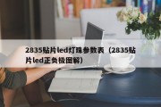 2835贴片led灯珠参数表（2835贴片led正负极图解）