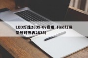 LED灯珠2835-6v费用（led灯珠型号对照表2835）
