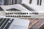 台宏贴片3528灯珠规格书（1206贴片led灯珠首选台铭n专业的ab）