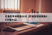 灯珠型号对照表2835（灯珠型号对照表2835是什么）