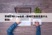 草帽灯珠0.2w台宏（草帽灯珠微亮是什么原因）
