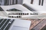 2835led灯珠参数台宏（led2835灯珠1w参数）