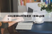 0402翠绿led灯珠现货（翠绿rgb值）