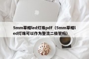 5mm草帽led灯珠pdf（5mm草帽led灯珠可以作为整流二极管吗）