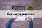 草帽高亮led灯珠（草帽灯珠参数）