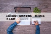 2835红光灯珠光通量台宏（2835灯珠显色指数）