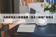 大规模发光二极管品牌（发光二极管厂家排名）