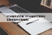 5730贴片式灯珠（5730贴片灯珠和什么型号贴片灯珠相同）