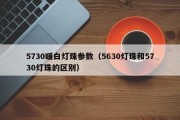 5730暖白灯珠参数（5630灯珠和5730灯珠的区别）