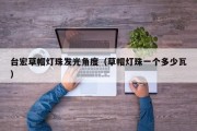 台宏草帽灯珠发光角度（草帽灯珠一个多少瓦）