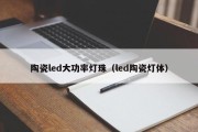 陶瓷led大功率灯珠（led陶瓷灯体）