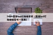 5mm直插led灯珠哪家好（直插led灯珠规格型号一览表）