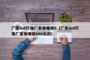 广东led灯珠厂家有哪些6（广东led灯珠厂家有哪些600瓦的）