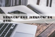 东莞贴片灯珠厂家电话（东莞贴片灯珠厂家电话号码）