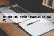 嘉兴直插灯珠厂家地址（浙江嘉兴灯具厂怎么样）