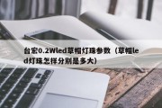台宏0.2Wled草帽灯珠参数（草帽led灯珠怎样分别是多大）