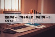 直插草帽led灯珠参数台宏（草帽灯珠一个多少瓦）